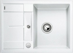 Фото товара: Blanco Metra 45S Compact, мойка, гранит, белый, с клапаном-автоматом