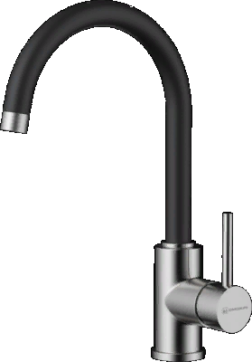 Omoikiri Shinagawa-BN-BL, смеситель, нержавеющая сталь, черный