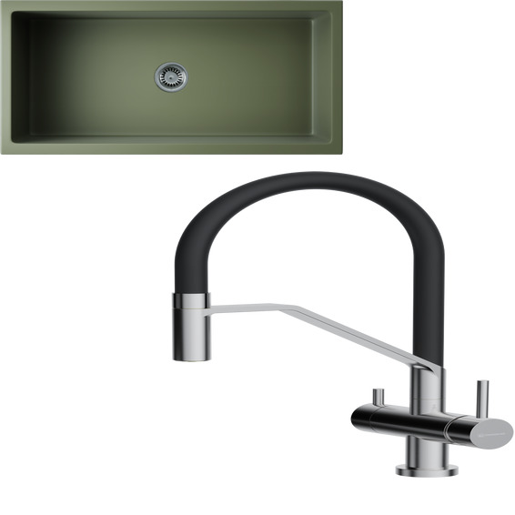 Фото товара: Omoikiri Mikura 91 OL + Akeno BN olive