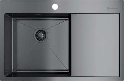 Детальное фото товара: Omoikiri Akisame 78-GM-L, мойка, нержавеющая сталь/вороненая сталь, чаша слева