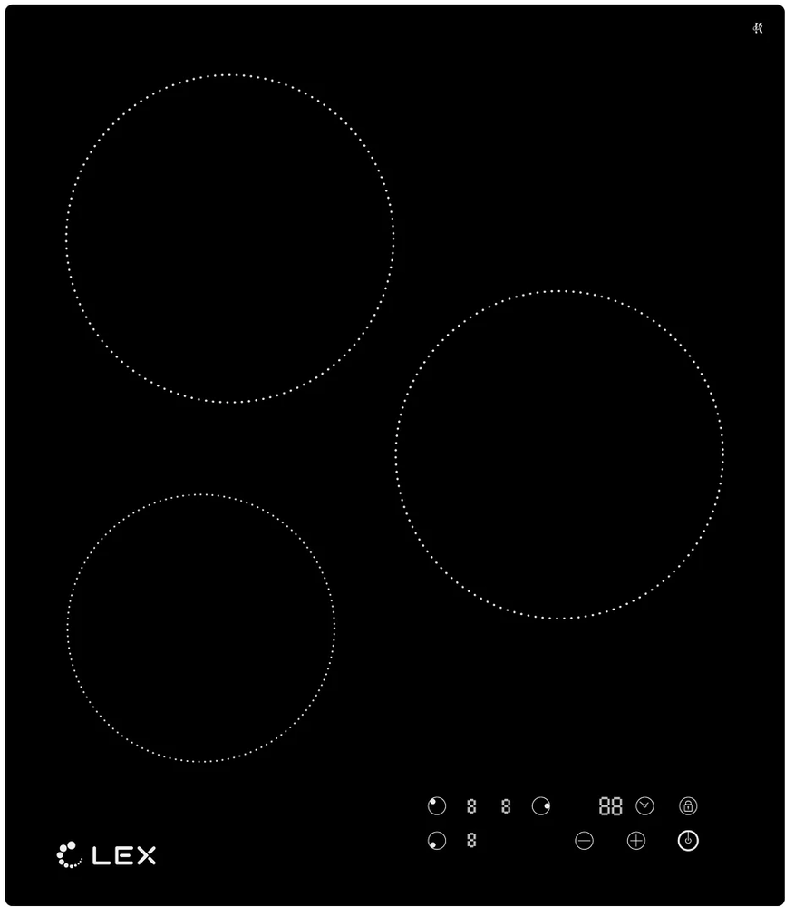 Фото товара: LEX EVH 430A BL стеклокерамическая поверхность