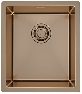 Фото товара: ALVEUS QUADRIX MONARCH 20 COPPER, мойка, нерж сталь, медь (в компл. с выпуском без сифона)