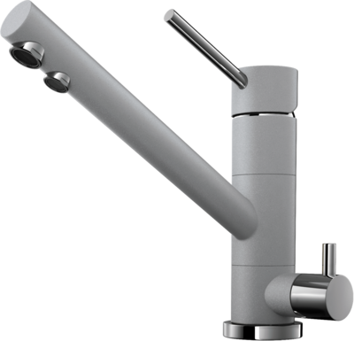 Omoikiri Tonami-GR, смеситель, гранит, leningrad grey