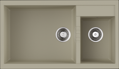 Omoikiri Tedori 86-2-LB-BE, мойка, гранит, ваниль