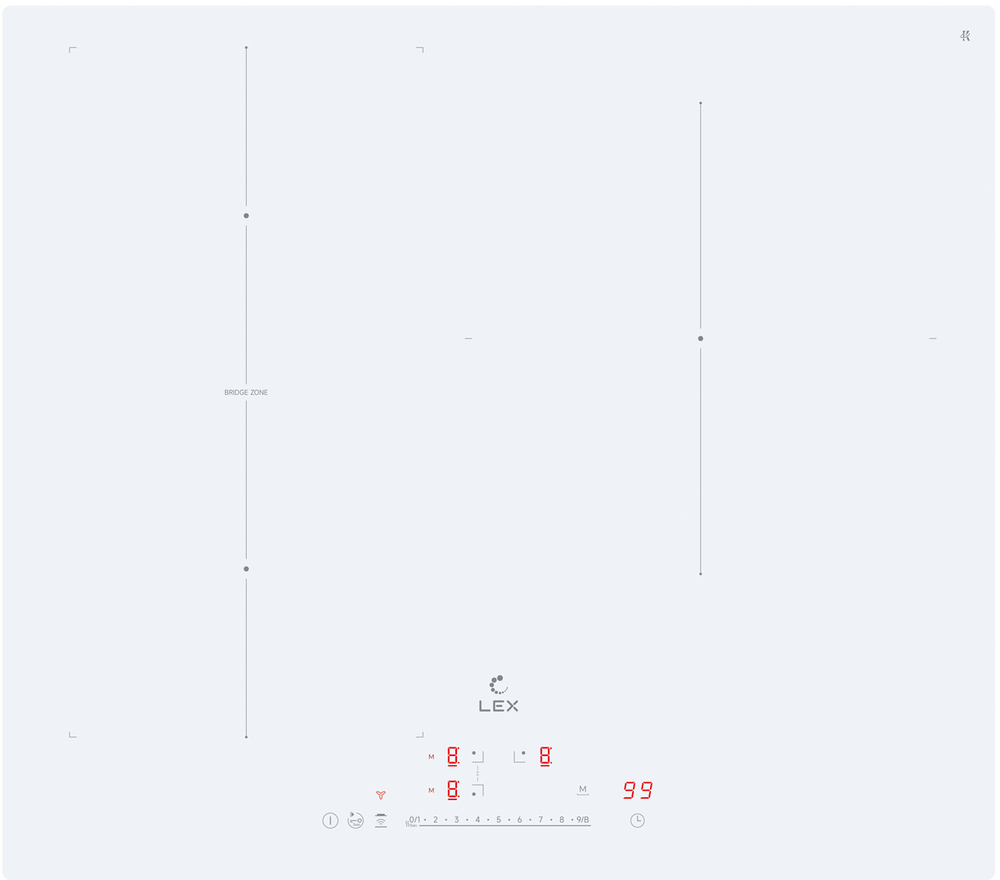 Фото товара: LEX EVI 631A I WH индукционная поверхность