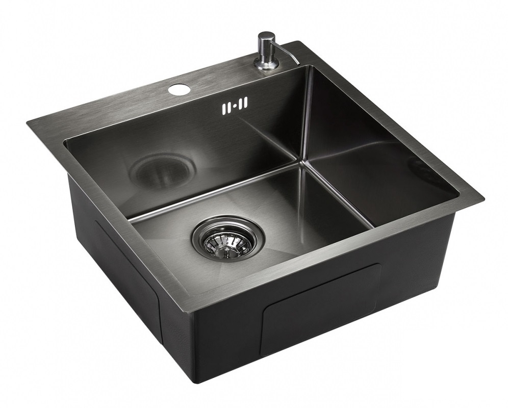 Фото товара: Emar EMB-117A PVD Nano Dark, мойка, нержавеющая сталь, вороненая сталь