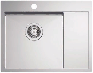 ALVEUS QUARTO 20 BRS-90, мойка, нержавеющая сталь брашированная (в комплекте с сифоном 1130551)