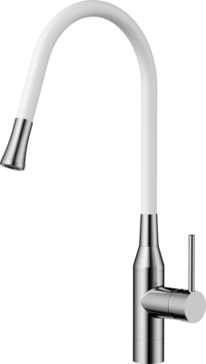 Omoikiri Yatomi-BN-WH смеситель, нержавеющая сталь/белый