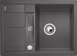 Фото товара: Blanco Metra 45S Compact, мойка, гранит, темная скала, с клапаном-автоматом
