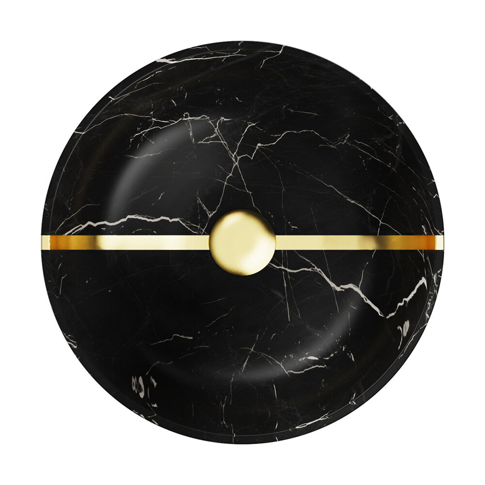 Фото товара: Omoikiri Hitomi-BL Marble, раковина, керамика, черный 