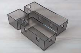 Фото товара: Ninka Banio Набор N1 короба из полупрозрачного тонированного пластика, графит