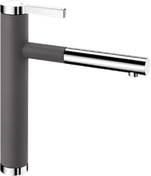 Blanco Linee-S, смеситель, хром/гранит, темная скала Blanco Linee-S, смеситель, хром/гранит, темная скала