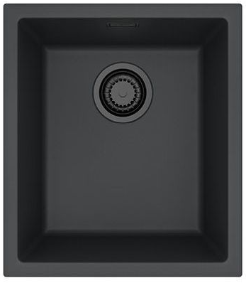 ALVEUS OMNI 10 GRANITAL DEEP BLACK-G90 BE, мойка, гранит, темно-черный (в комп. с сифоном 1148151)