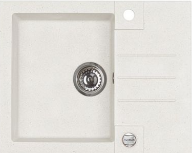 ALVEUS ROCK 30 GRANITAL ARCTIC-G11, мойка, гранит, белый (с сифоном 1105296)