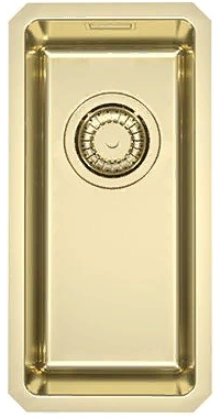 ALVEUS KOMBINO 10 MONARCH GOLD SAT-90, мойка, нерж. сталь, золото (в компл. с выпуском без сифона)