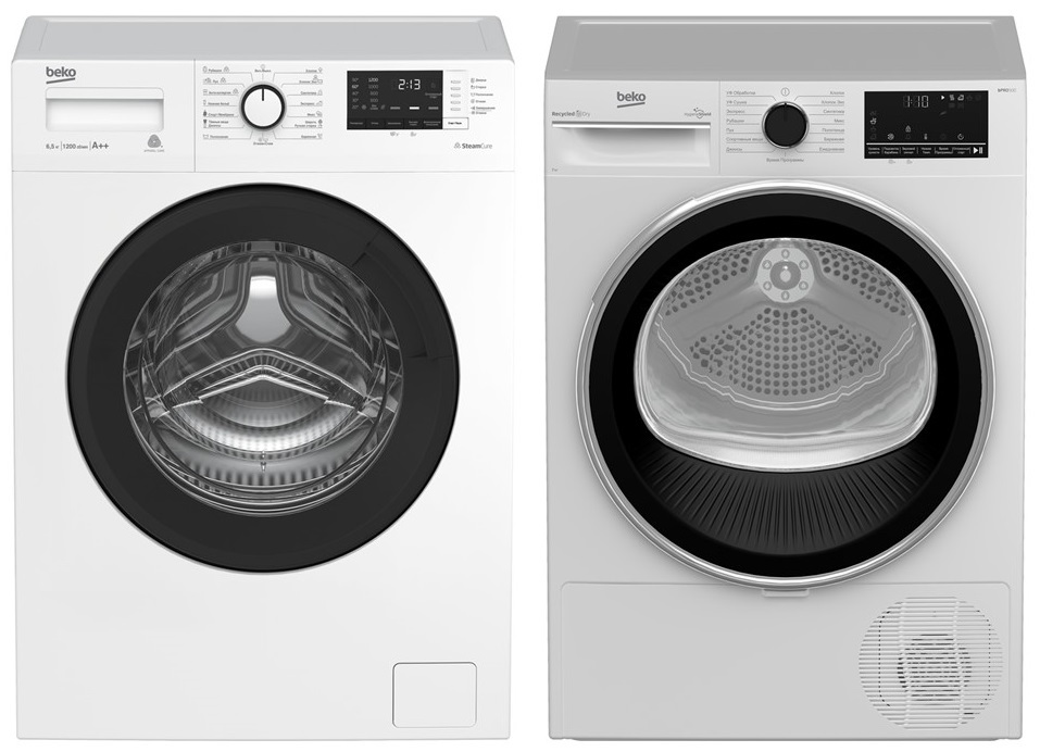 Фото товара: Beko стирка WSRE6H612ZAWI + сушка B3T47238