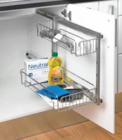 Pelly ступенчатая выдвижная система, 2 корзины 125 мм, хром