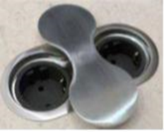 SFL BP8-2 блок встраиваемый 2 эл. розетки, нержавеющая сталь SFL BP8-2 блок встраиваемый 2 эл. розетки, нержавеющая сталь