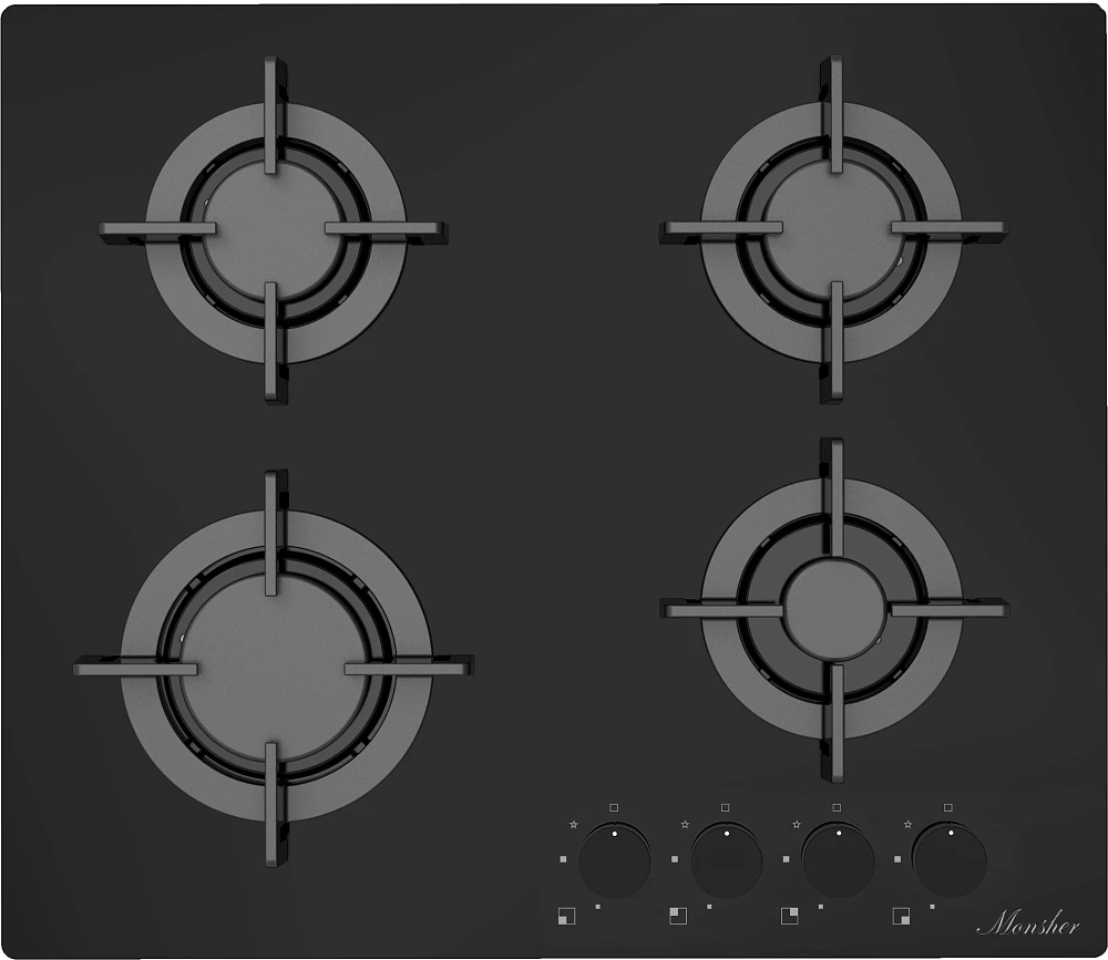 Фото товара: Monsher MGG 64 Noir газовая поверхность