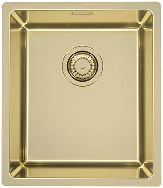 ALVEUS KOMBINO 20 MONARCH GOLD SAT-90, мойка, нерж. сталь, золото (в компл. с выпуском без сиф.)