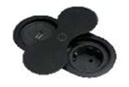 SFL BP8U-2B блок встраиваемый 1 эл. розетка, 1 USB зарядка, матовый черный