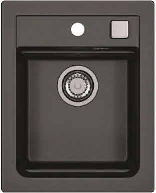 ALVEUS GRANITAL ATROX 10 CARBON - G91, мойка, гранит, черный (в комплекте с сифоном 1132823)