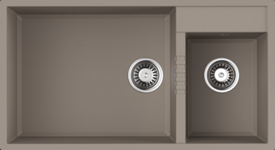 Omoikiri Tedori 85-2-U SA, мойка, гранит, бежевый