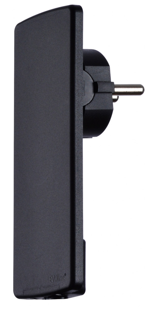 Фото товара: EVOLINE Plug, электрическая штепсельная вилка плоская, черный