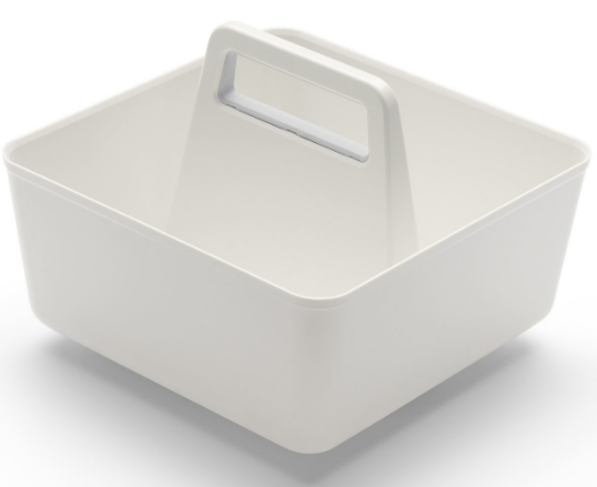 Фото товара: Hailo Panty Box емкость из белого пластика со скользящей крышкой из закаленного стекла