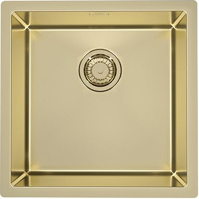ALVEUS QUADRIX MONARCH 30 GOLD, мойка, нержавеющая сталь, золото (в комплекте с выпуском без сифона)