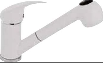 ALVEUS GENESIS GM 220 G11 AQ, смеситель, гранит, белый