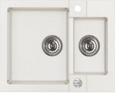 ALVEUS ROCK 80 GRANITAL ARCTIC-G11, мойка, гранит, белый (с сифоном 1105299)