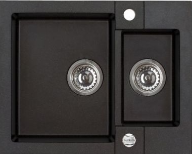 ALVEUS ROCK 80 GRANITAL CARBON-G91, мойка, гранит, черный (с сифоном 1105299)