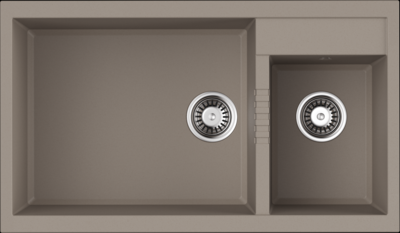 Omoikiri Tedori 86-2-LB-SA, мойка, гранит, бежевый