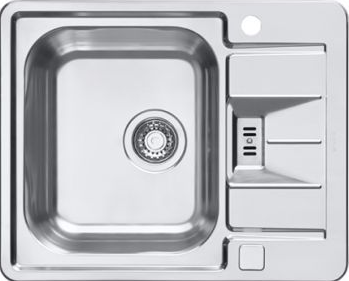 ALVEUS LINE MAXIM 60 FS SAT 90, мойка, нерж.сталь (в компл. с сифоном 1127248)