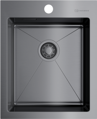 Omoikiri Akisame 41-GM, мойка, нержавеющая сталь/вороненая сталь