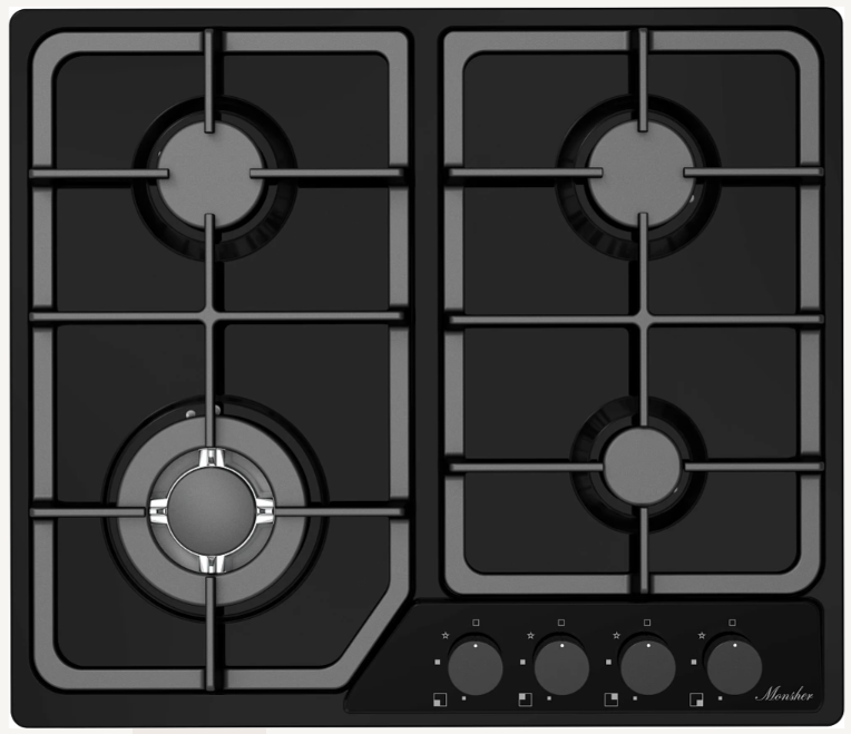 Фото товара: Monsher MSG 63 Noir газовая поверхность