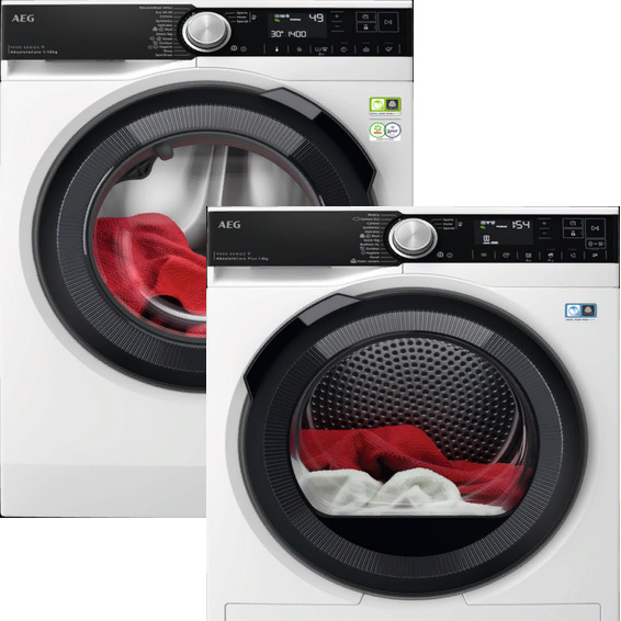 Фото товара: AEG стирка LFR95146UE + сушка TR958M6CE