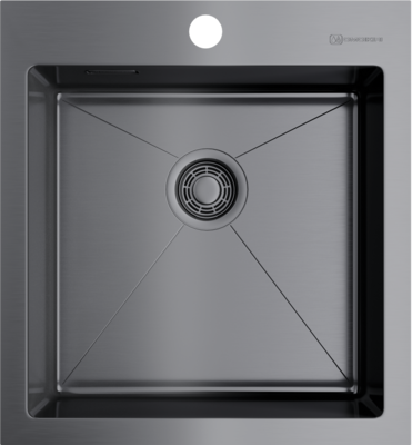 Omoikiri Akisame 46-GM, мойка, нержавеющая сталь/вороненая сталь