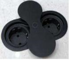 SFL BP8-2B блок встраиваемый 2 эл. розетки, матовый черный SFL BP8-2B блок встраиваемый 2 эл. розетки, матовый черный