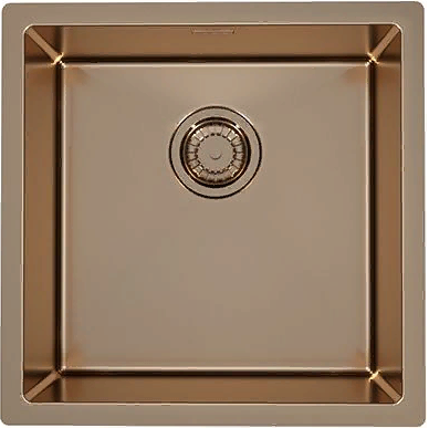 ALVEUS QUADRIX MONARCH 30 COPPER, мойка, нержавеющая сталь, медь (в компл. с выпуском без сифона)