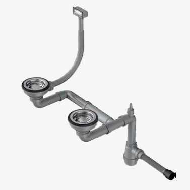 Детальное фото товара: Omoikiri WK-1.5-IN Арматура для полуторачашевых моек с прямоугольными переливами, нерж. сталь