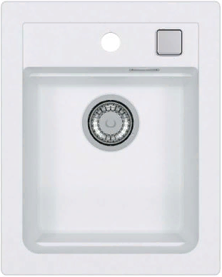ALVEUS GRANITAL ATROX 10 ARCTIC - G11, мойка, гранит, белый (в комплекте с сифоном 1132823)