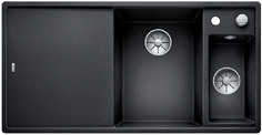 Blanco Axia III 6S, мойка,чаша справа, гранит, антрацит, разделочный столик ясень