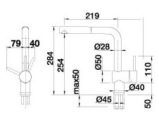 Blanco Linus-S, смеситель, гранит, кофе Детальное фото товара: Blanco Linus-S, смеситель, гранит, кофе