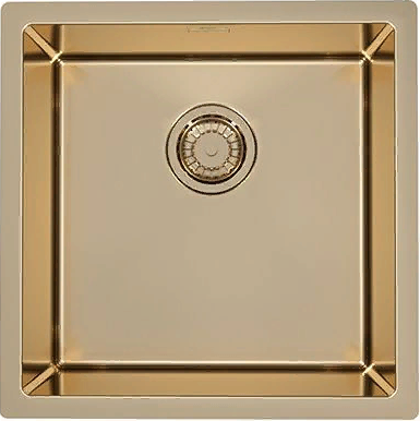 ALVEUS QUADRIX MONARCH 30 BRONZE, мойка, нержавеющая сталь, бронза (в компл. с выпуском без сифона)