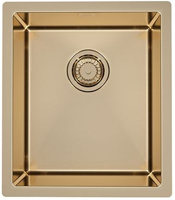 ALVEUS QUADRIX MONARCH 20 BRONZE, мойка, нерж сталь, бронза (с сифоном 1148151)