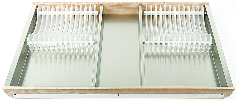 Фото товара: Tecnoinox лоток для сушки посуды Cassetto Dispensa Portapiatti 90 B50 Tandembox нерж.сталь+бук