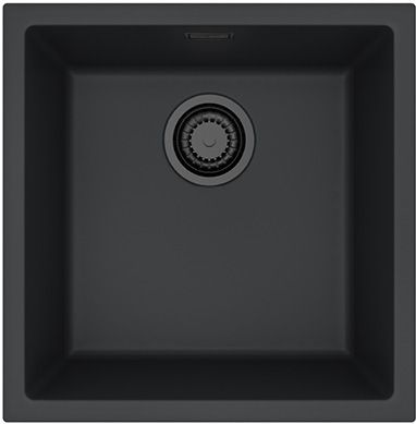 Детальное фото товара: ALVEUS OMNI 20 GRANITAL DEEP BLACK-G90 BE, мойка, гранит, черный матовый (в комп. с сифоном 1148151)