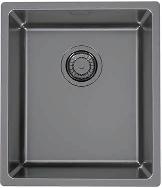 ALVEUS KOMBINO 20 MONARCH ANTHRACITE SA, мойка, нерж. сталь, антрацит (в компл. с выпуском без сиф.)